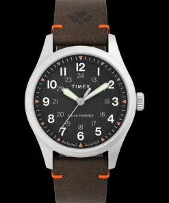Timex Military Inspired|Leather*Expedition Field Solar 36mm Eco-Friendly Leather Strap Watch