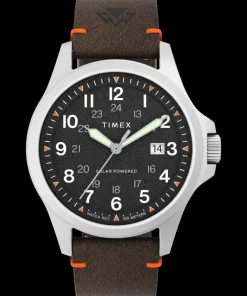 Timex Military Inspired|Leather*Expedition Field Solar 41mm Eco-Friendly Leather Strap Watch