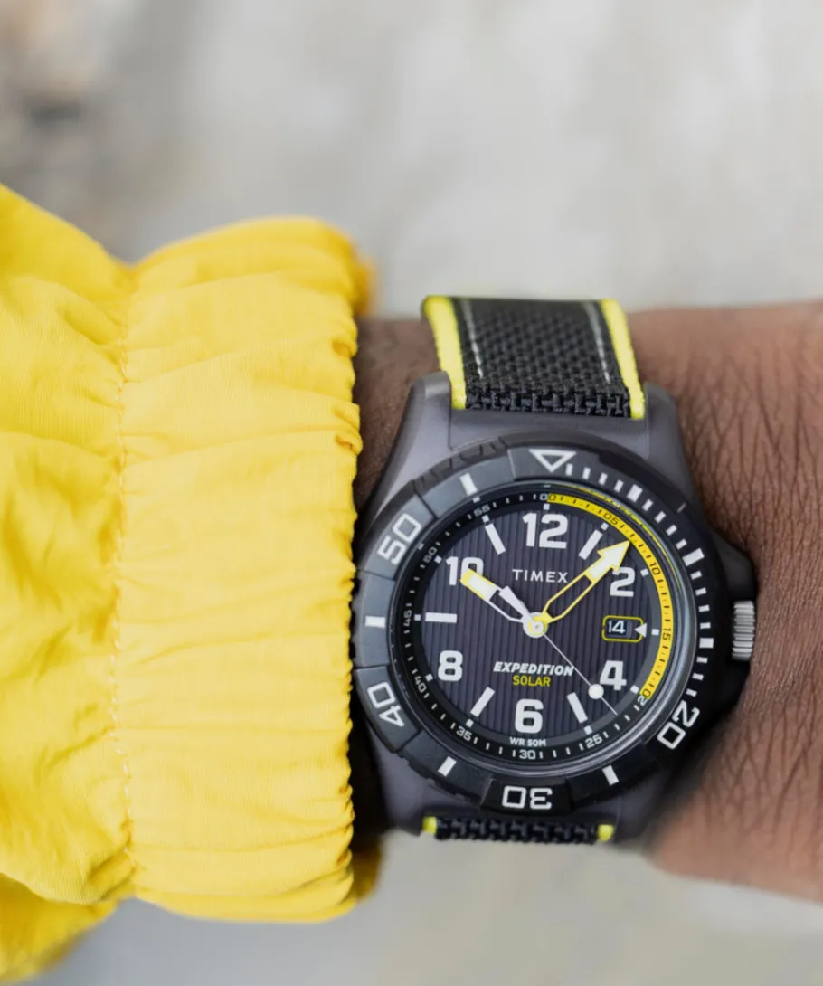 Timex Black Watches|Father's Day Gifts*Expedition Freedive Ocean #tide Fabric Strap Watch