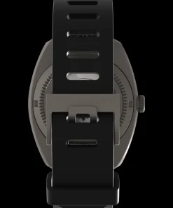 Timex Titanium|Black Watches*Expedition GMT Titanium Automatic 41mm Silicone Strap Watch