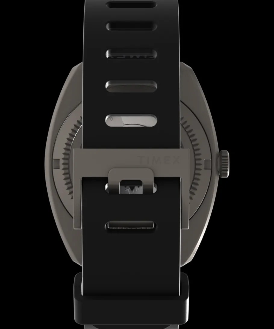 Timex Titanium|Black Watches*Expedition GMT Titanium Automatic 41mm Silicone Strap Watch
