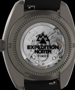Timex Titanium|Black Watches*Expedition GMT Titanium Automatic 41mm Silicone Strap Watch