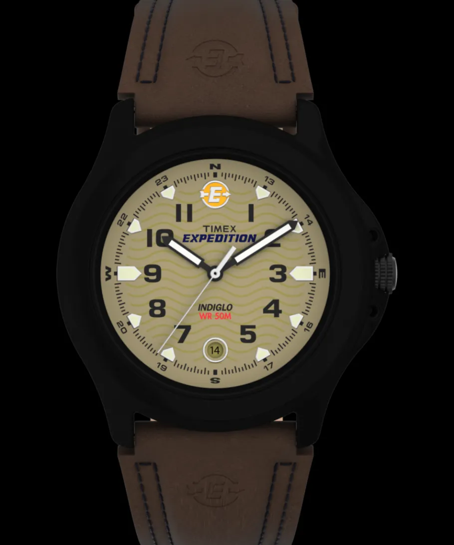 Timex Leather*Expedition Metal Field 40mm Leather Strap Watch