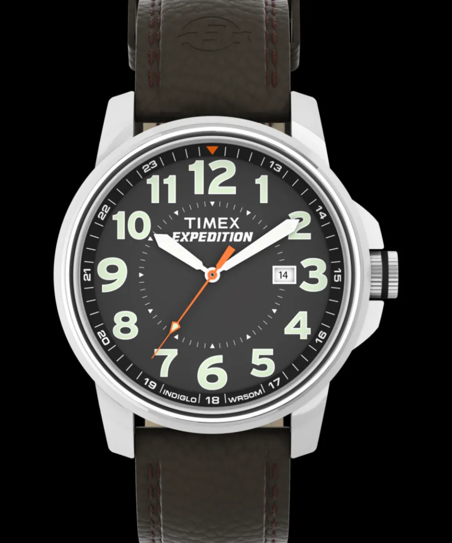 Timex Leather*Expedition Metal Field 40mm Leather Strap Watch