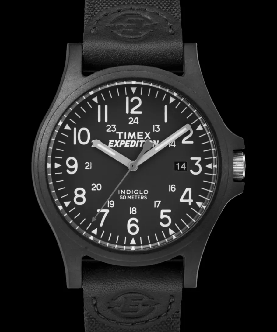 Timex Black Watches*Expedition Metal Field 40mm Fabric Strap Watch