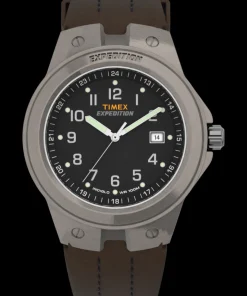 Timex Leather*Expedition Metal Tech 40mm Leather Strap Watch