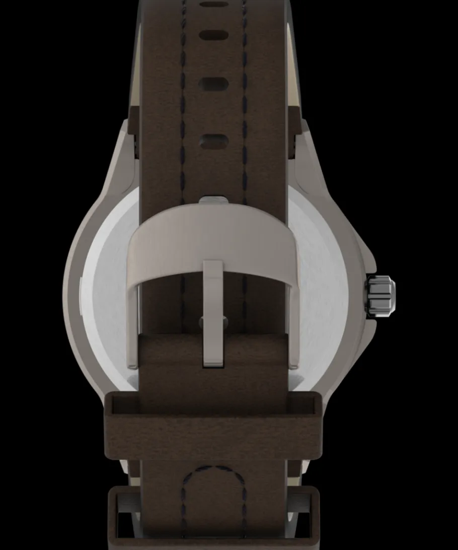 Timex Leather*Expedition Metal Tech 40mm Leather Strap Watch