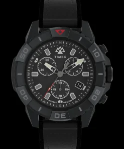 Timex Leather|Chronograph*Expedition Ridge Chronograph 42mm Eco-Friendly Leather Strap Watch