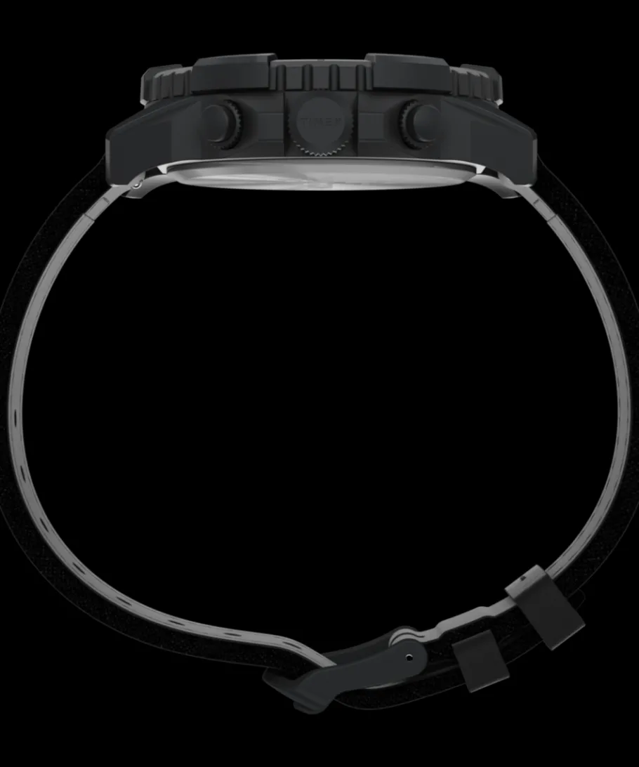 Timex Leather|Chronograph*Expedition Ridge Chronograph 42mm Eco-Friendly Leather Strap Watch
