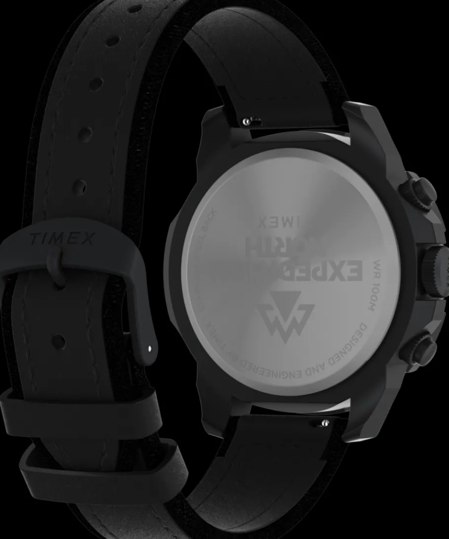 Timex Leather|Chronograph*Expedition Ridge Chronograph 42mm Eco-Friendly Leather Strap Watch