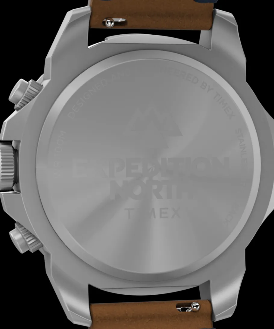 Timex Leather|Chronograph*Expedition Ridge Chronograph 42mm Eco-Friendly Leather Strap Watch