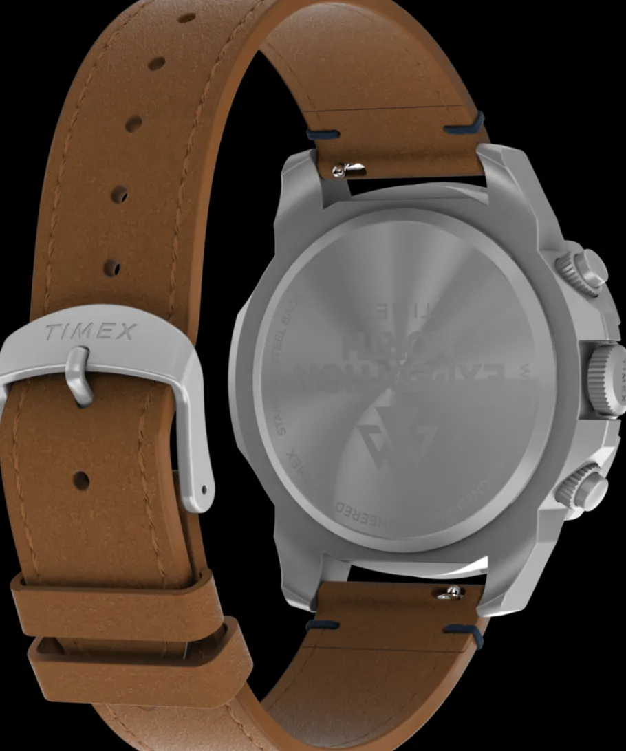 Timex Leather|Chronograph*Expedition Ridge Chronograph 42mm Eco-Friendly Leather Strap Watch