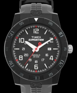 Timex Black Watches*Expedition Rugged Core Analog 43mm Resin Strap Watch