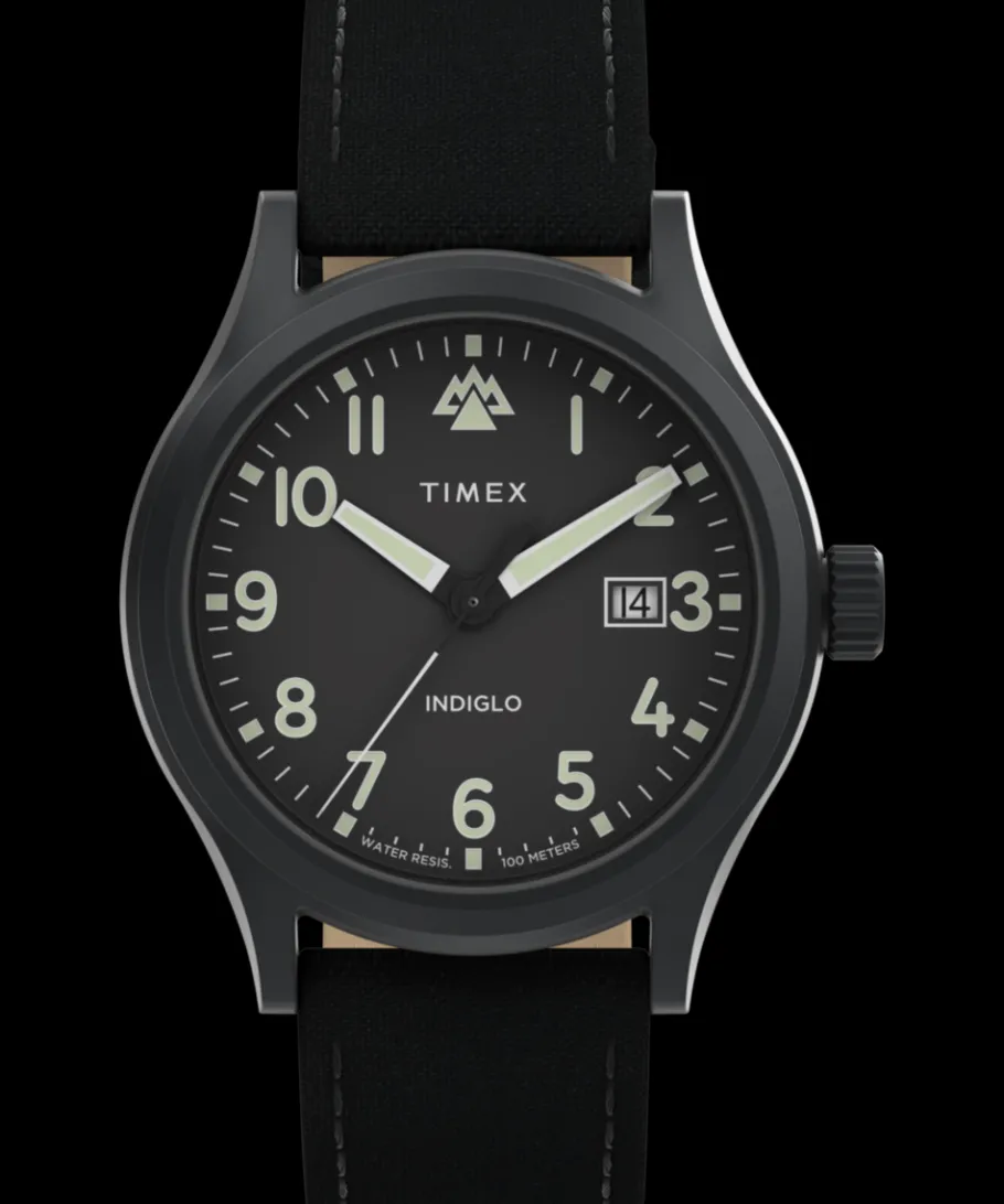 Timex Military Inspired|Black Watches*Expedition Sierra 40mm Recycled Fabric Strap Watch