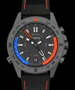 Timex Black Watches|Father's Day Gifts*Expedition Tide-Temp-Compass 43mm Eco-Friendly Fabric Strap Watch