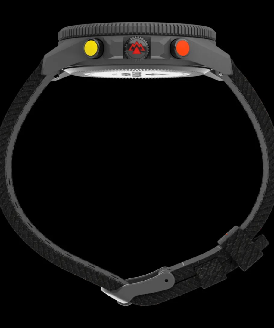 Timex Black Watches|Father's Day Gifts*Expedition Tide-Temp-Compass 43mm Eco-Friendly Fabric Strap Watch