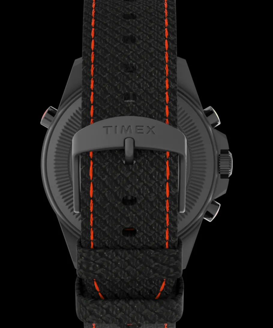 Timex Black Watches|Father's Day Gifts*Expedition Tide-Temp-Compass 43mm Eco-Friendly Fabric Strap Watch