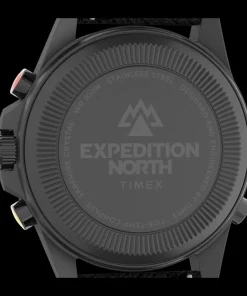 Timex Black Watches|Father's Day Gifts*Expedition Tide-Temp-Compass 43mm Eco-Friendly Fabric Strap Watch