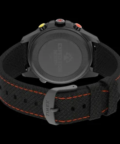 Timex Black Watches|Father's Day Gifts*Expedition Tide-Temp-Compass 43mm Eco-Friendly Fabric Strap Watch