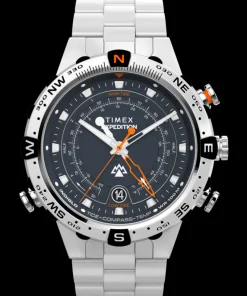 Timex Stainless Steel|Father's Day Gifts*Expedition Tide-Temp-Compass 45mm Stainless Steel Bracelet Watch