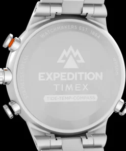 Timex Stainless Steel|Father's Day Gifts*Expedition Tide-Temp-Compass 45mm Stainless Steel Bracelet Watch