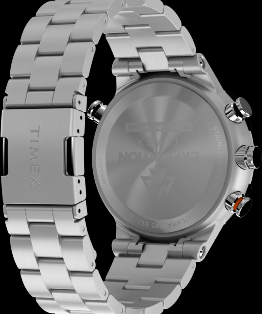 Timex Stainless Steel|Father's Day Gifts*Expedition Tide-Temp-Compass 45mm Stainless Steel Bracelet Watch