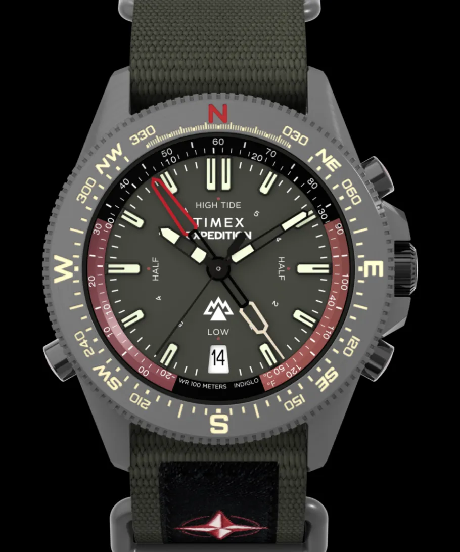 Timex Father's Day Gifts*Expedition Tide-Temp-Compass 43mm Fabric Strap Watch