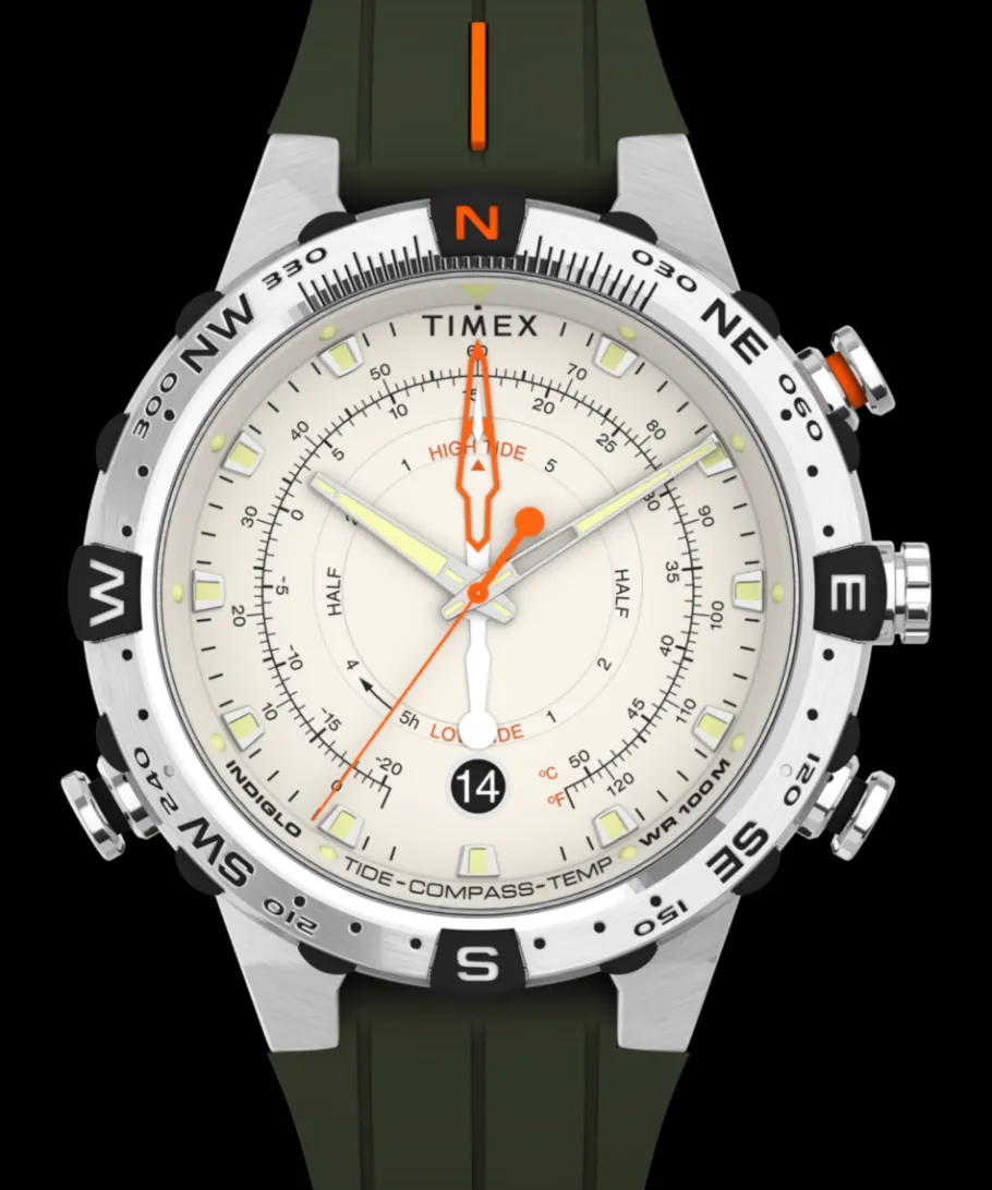 Timex Father's Day Gifts*Expedition Tide-Temp-Compass 45mm Silicone Strap Watch