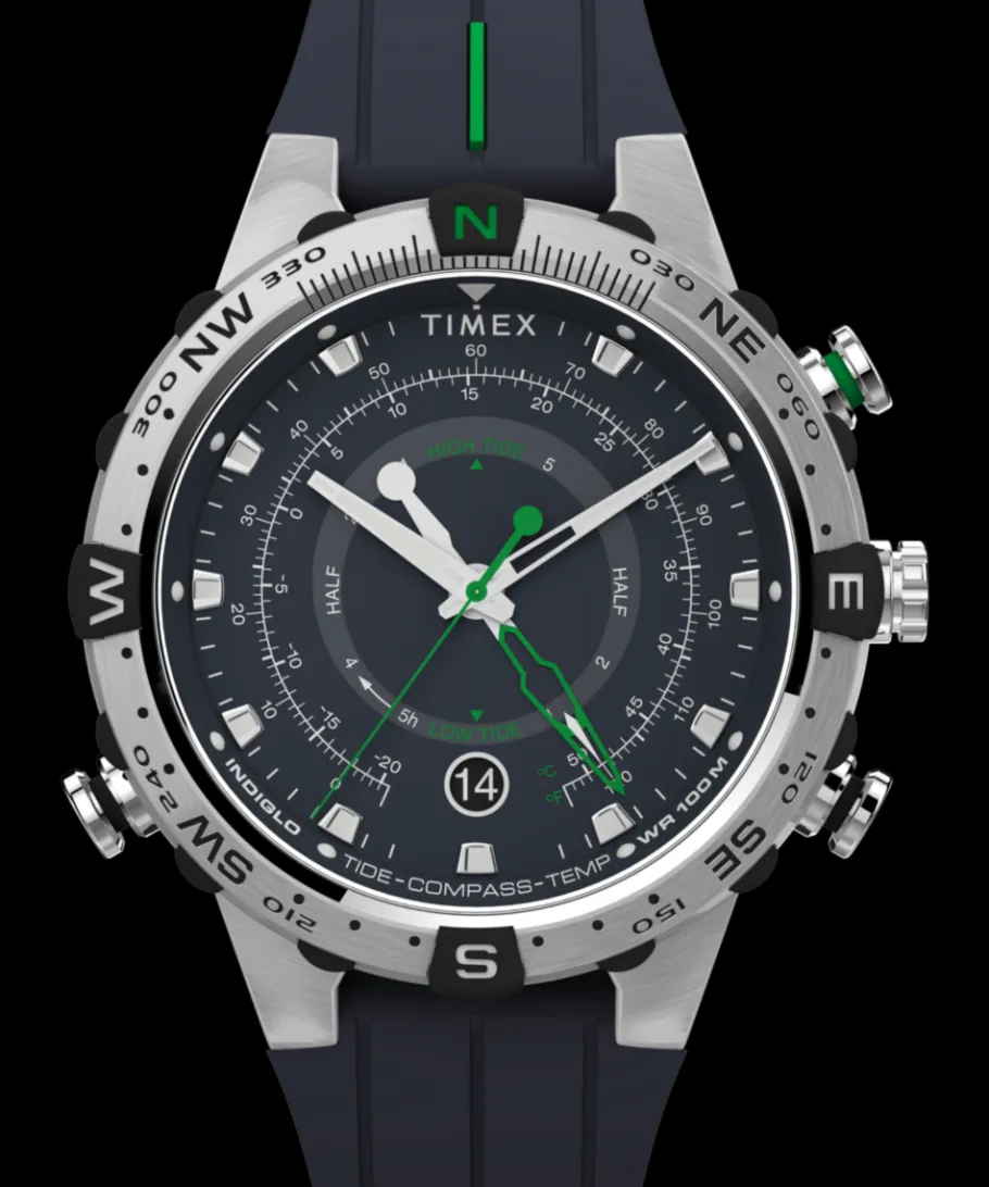 Timex Father's Day Gifts*Expedition Tide-Temp-Compass 45mm Silicone Strap Watch
