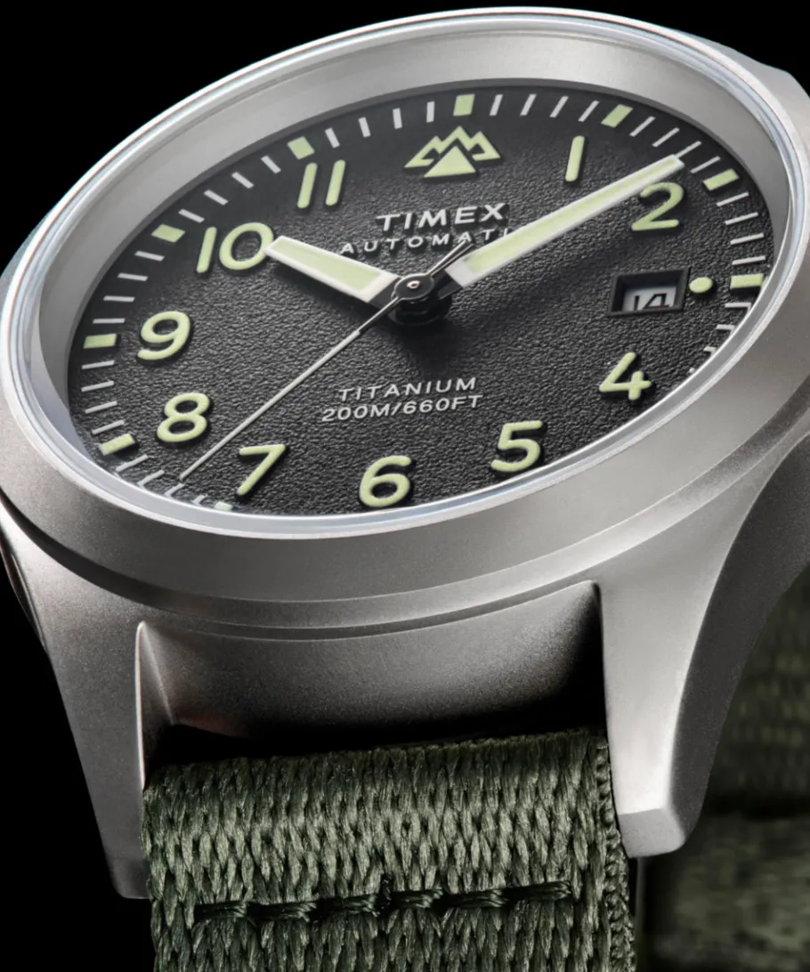 Timex Titanium|Automatic*Expedition Titanium Automatic 41mm Recycled Fabric Strap Watch
