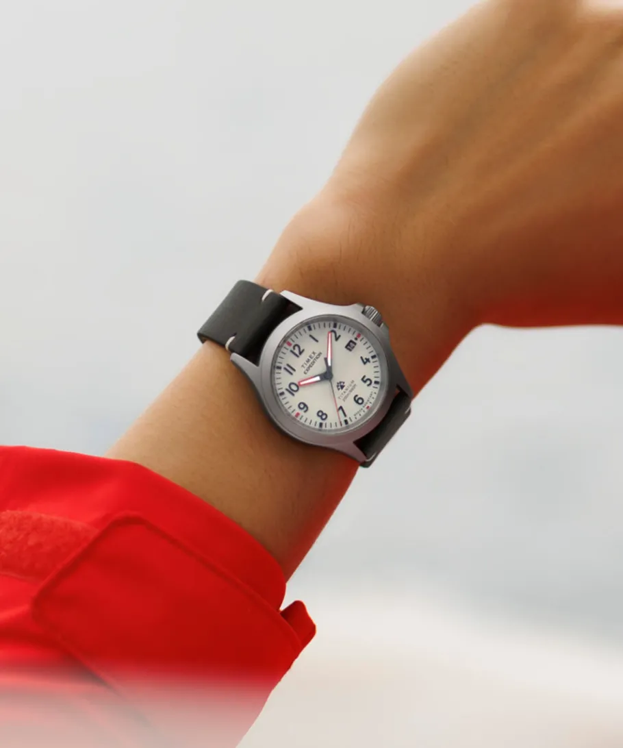 Timex Titanium|Leather*Expedition Titanium 38mm Leather Strap Watch