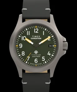 Timex Titanium|Leather*Expedition Titanium 38mm Leather Strap Watch