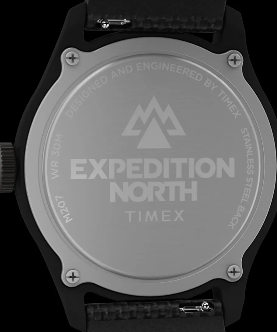 Timex Black Watches*Expedition Traprock 43mm Eco-Friendly Fabric Strap Watch