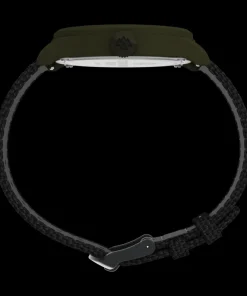 Timex Black Watches*Expedition Traprock 43mm Recycled Fabric Strap Watch