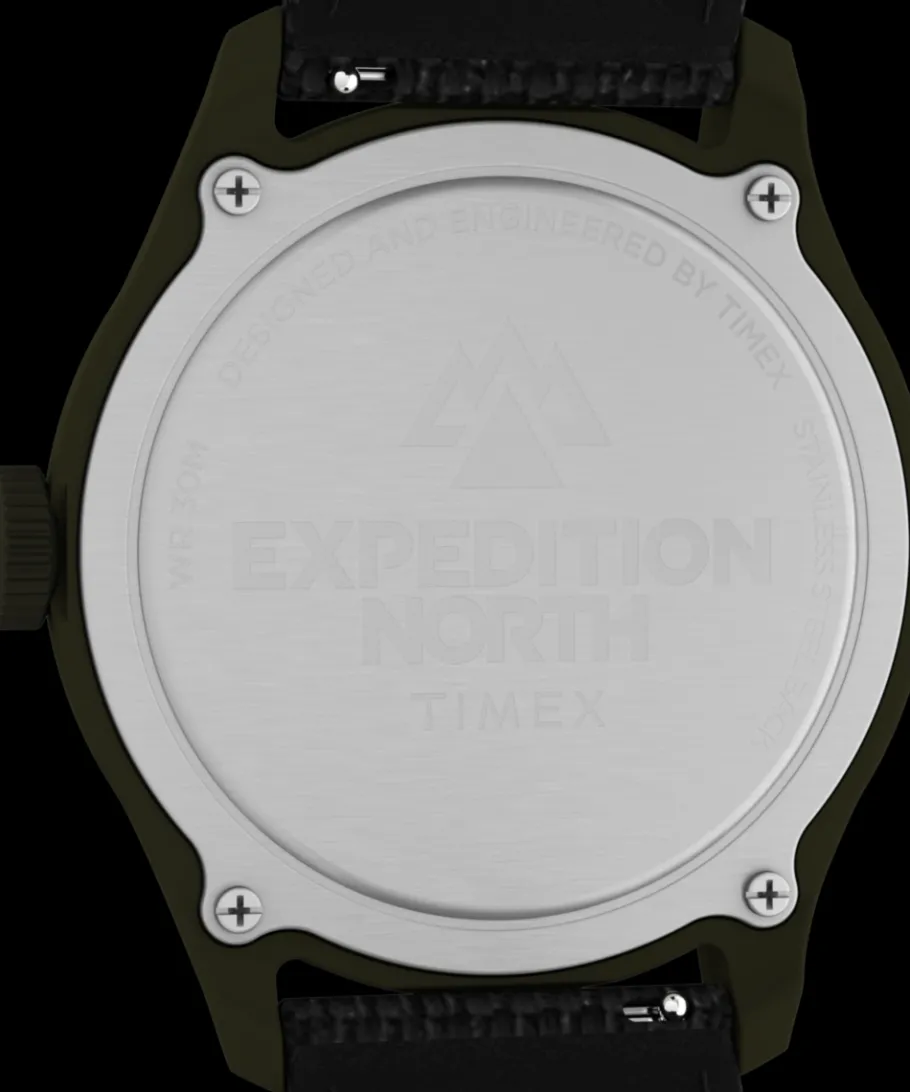 Timex Black Watches*Expedition Traprock 43mm Recycled Fabric Strap Watch