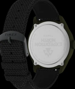 Timex Black Watches*Expedition Traprock 43mm Recycled Fabric Strap Watch