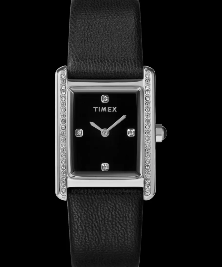 Women Timex Small*Hailey 24mm Leather Strap Watch