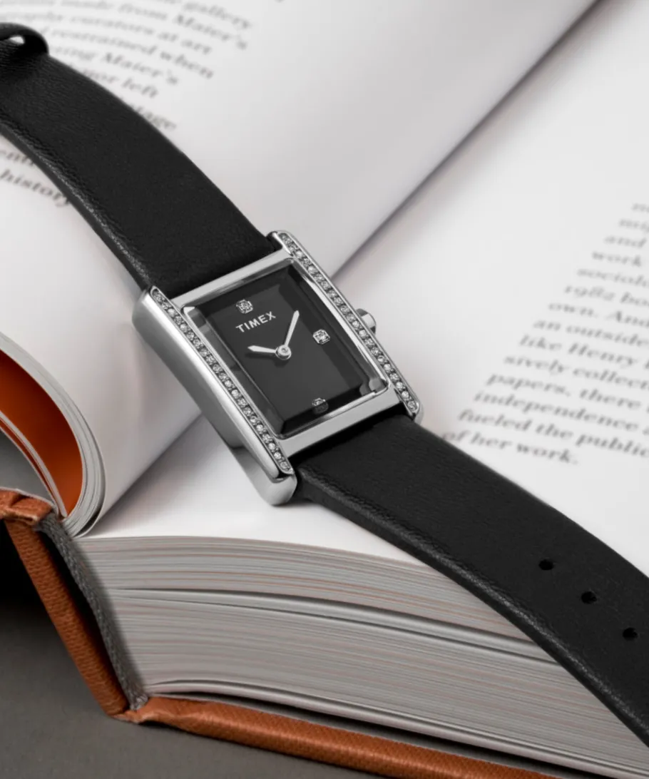 Women Timex Small*Hailey 24mm Leather Strap Watch