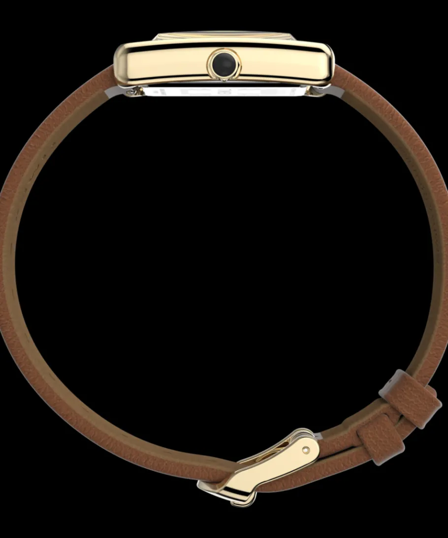 Women Timex Small*Hailey 24mm Leather Strap Watch