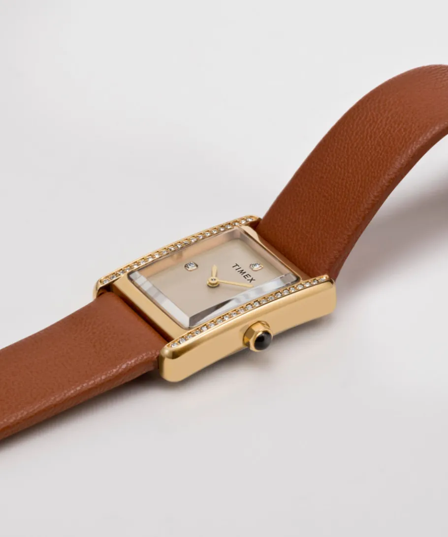 Women Timex Small*Hailey 24mm Leather Strap Watch