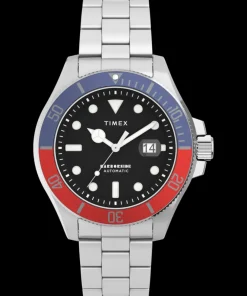 Timex Stainless Steel|Automatic*Harborside Coast Automatic 43mm Stainless Steel Bracelet Watch
