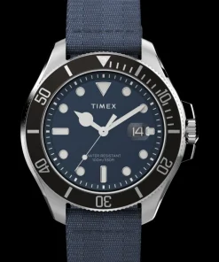 Timex Diver Inspired*Harborside Coast 44mm Recycled Fabric Strap Watch
