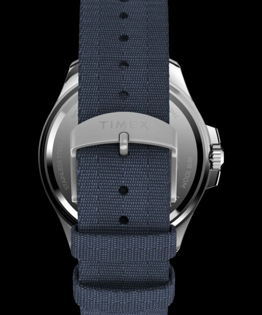 Timex Diver Inspired*Harborside Coast 44mm Recycled Fabric Strap Watch