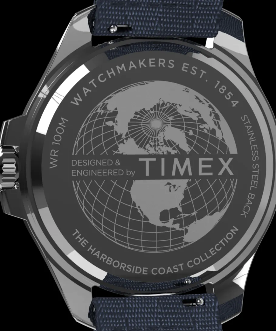 Timex Diver Inspired*Harborside Coast 44mm Recycled Fabric Strap Watch