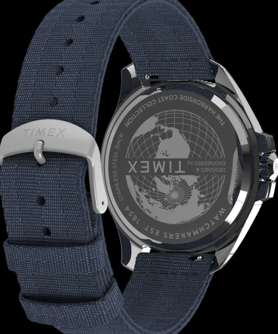 Timex Diver Inspired*Harborside Coast 44mm Recycled Fabric Strap Watch