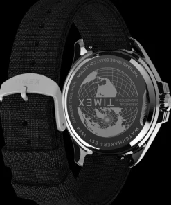 Timex Diver Inspired|Black Watches*Harborside Coast 44mm Recycled Fabric Strap Watch