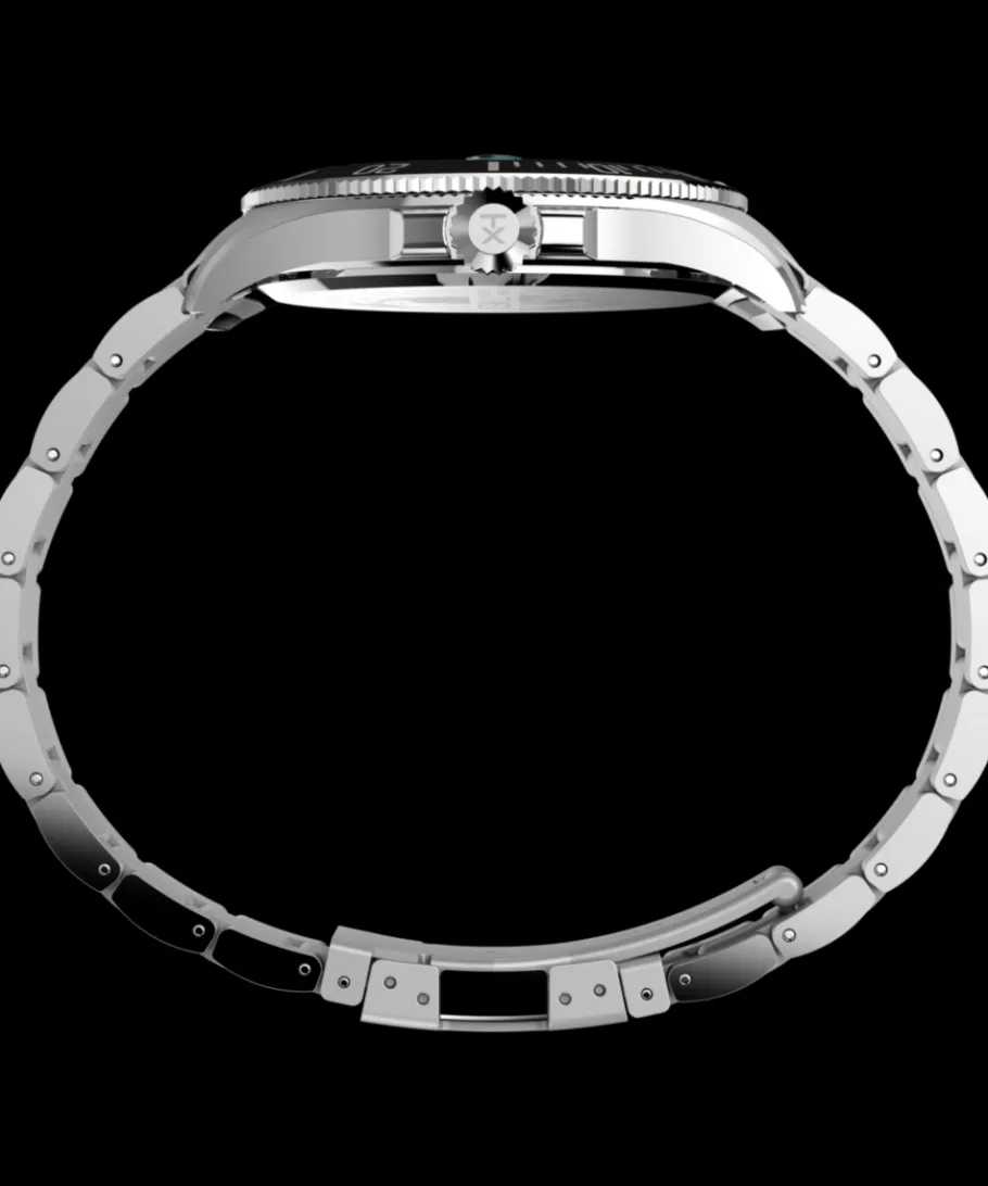 Timex Stainless Steel|Diver Inspired*Harborside Coast 43mm Stainless Steel Bracelet Watch