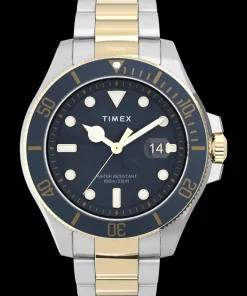 Timex Stainless Steel|Diver Inspired*Harborside Coast 43mm Stainless Steel Bracelet Watch