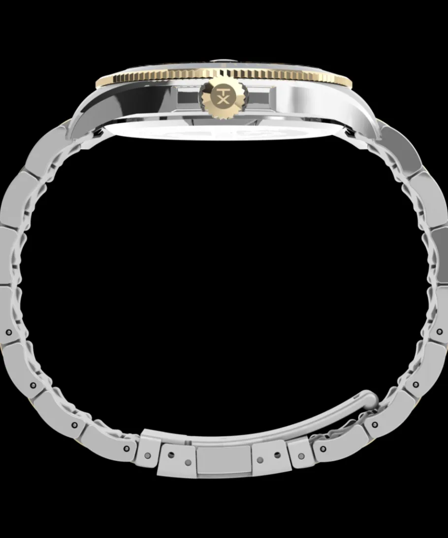 Timex Stainless Steel|Diver Inspired*Harborside Coast 43mm Stainless Steel Bracelet Watch