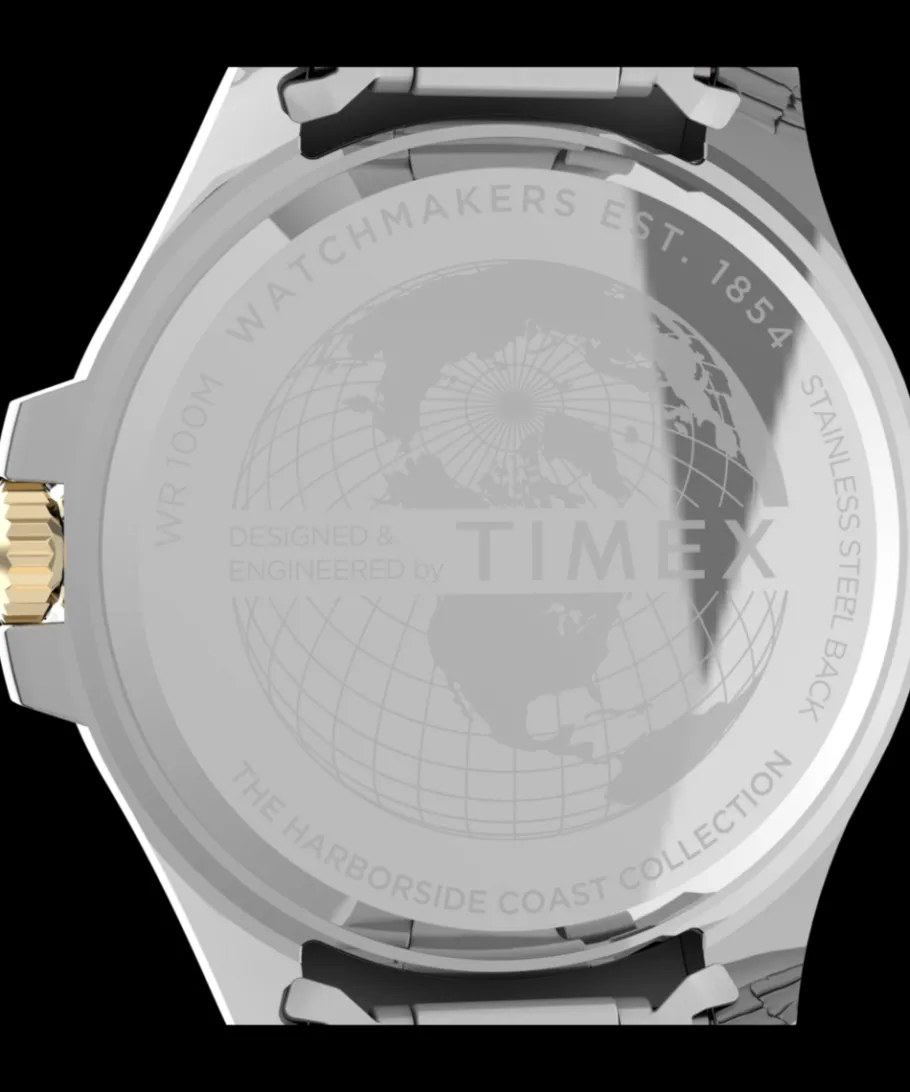 Timex Stainless Steel|Diver Inspired*Harborside Coast 43mm Stainless Steel Bracelet Watch